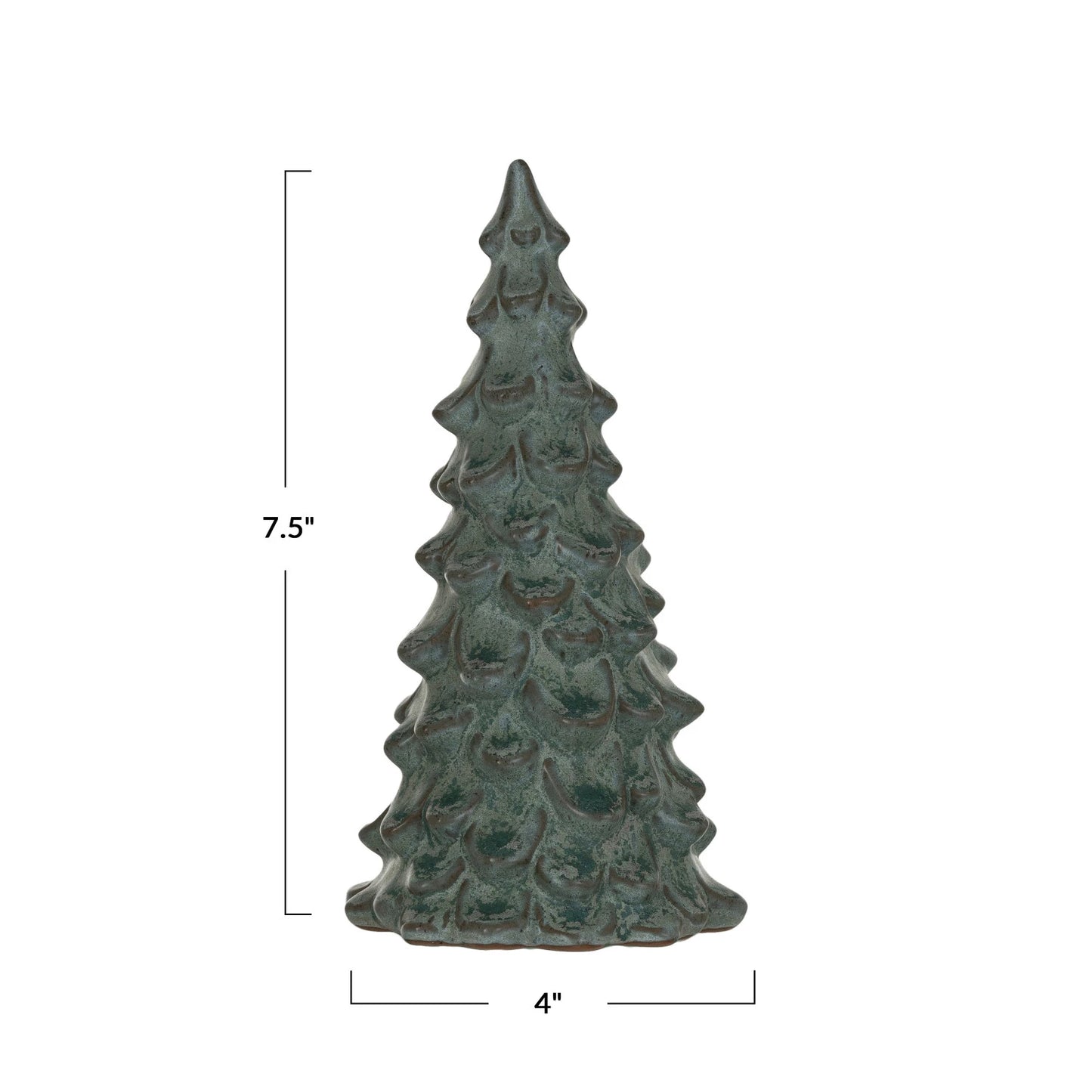 4" Round x 7-1/2"H Stoneware Tree, Reactive Glaze (9085484335355)
