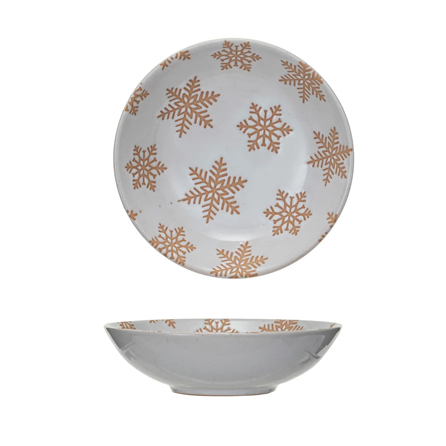 Snowflake Stoneware Bowl - Large (8760762433787)