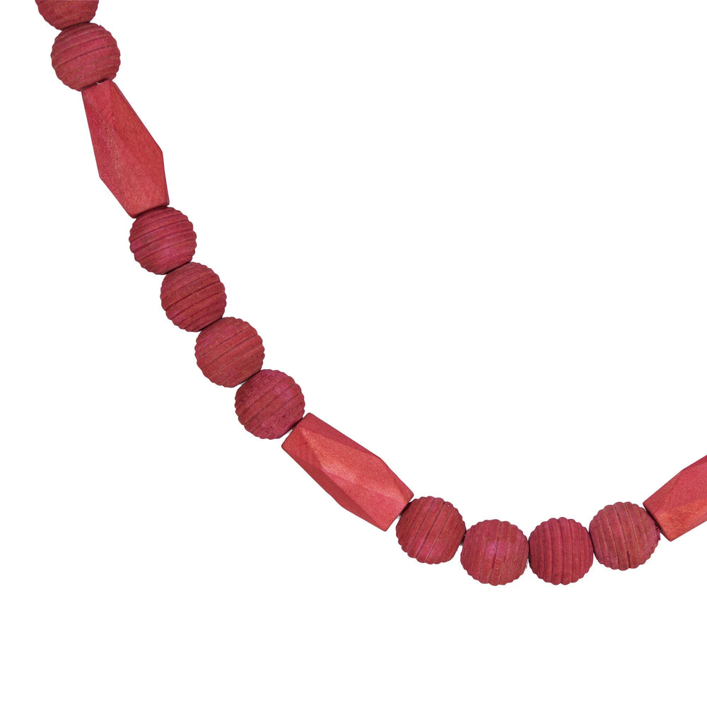 Burgundy Wood Beaded Garland (8760767086843)