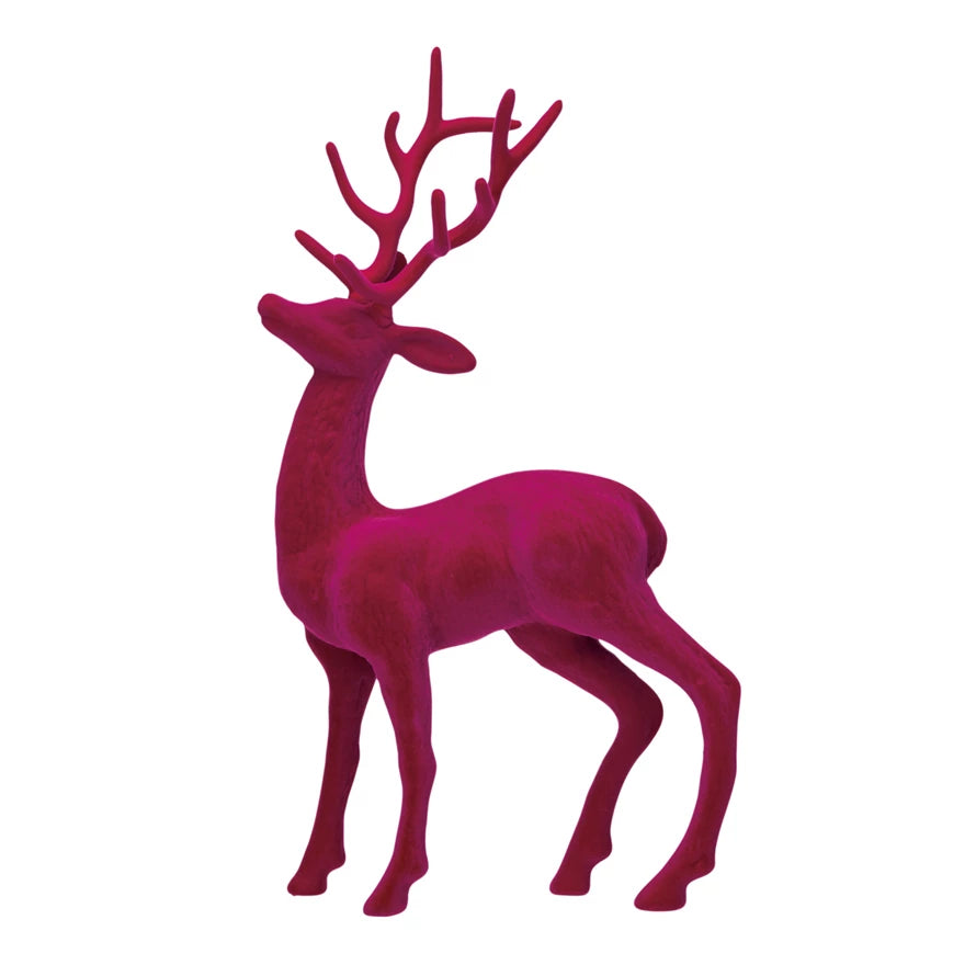 Flocked Standing Reindeer Decor (8760771412219)