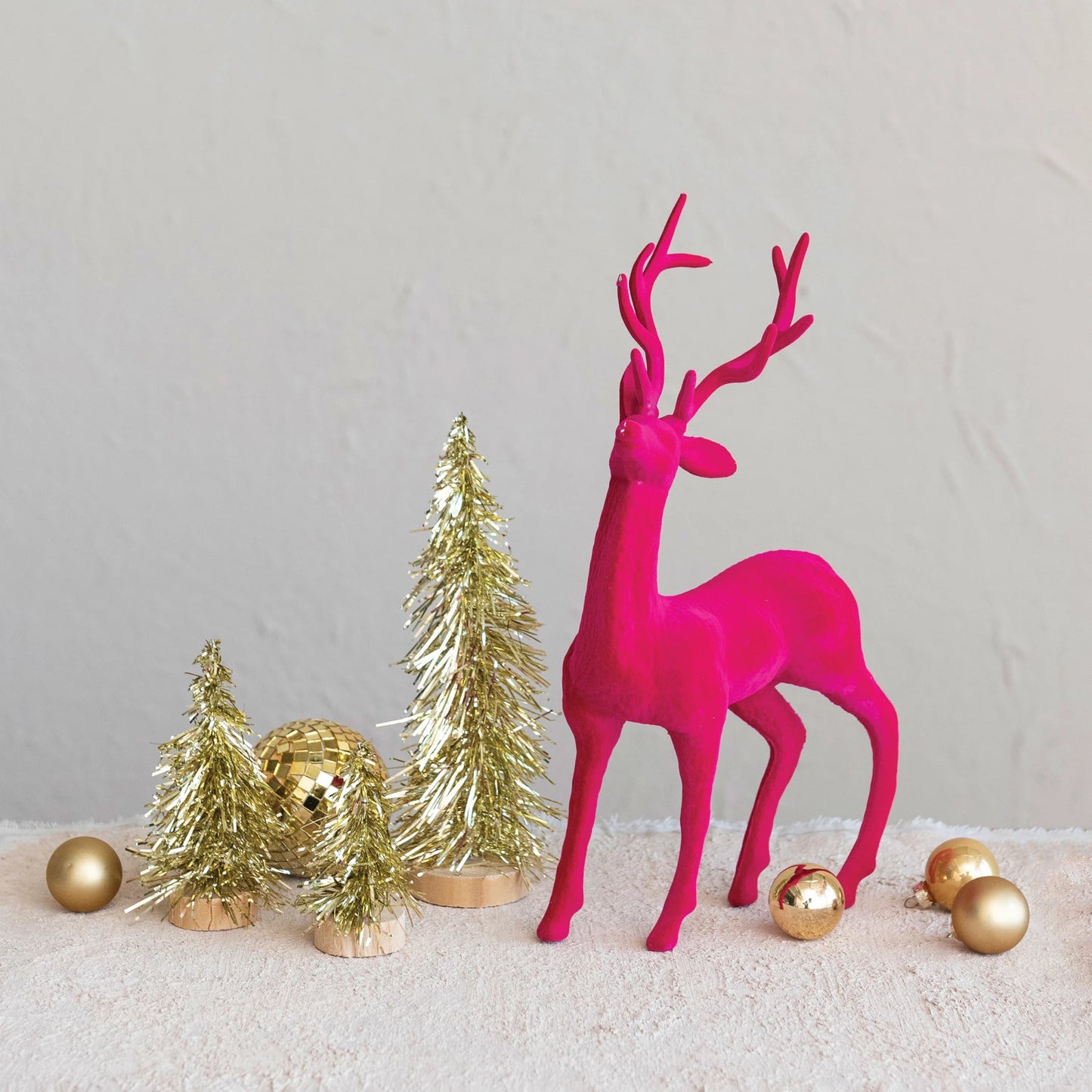 Flocked Standing Reindeer Decor (8760771412219)