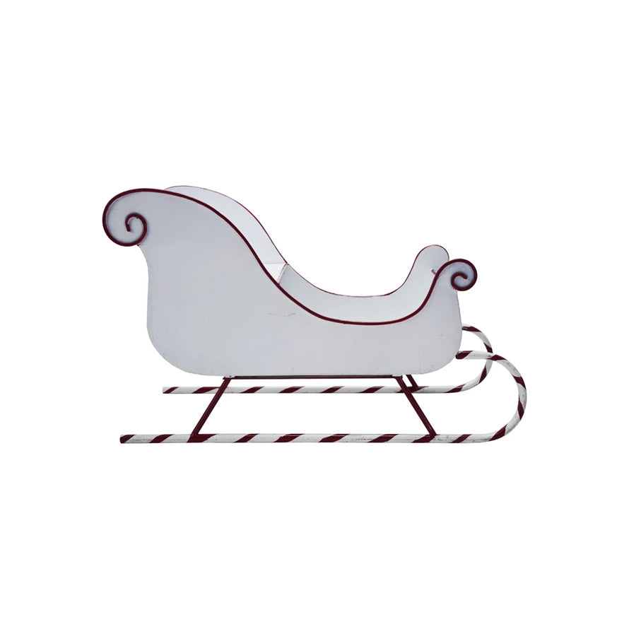19.25"L Iron Sled w Candy Cane Skies (9085492166907)