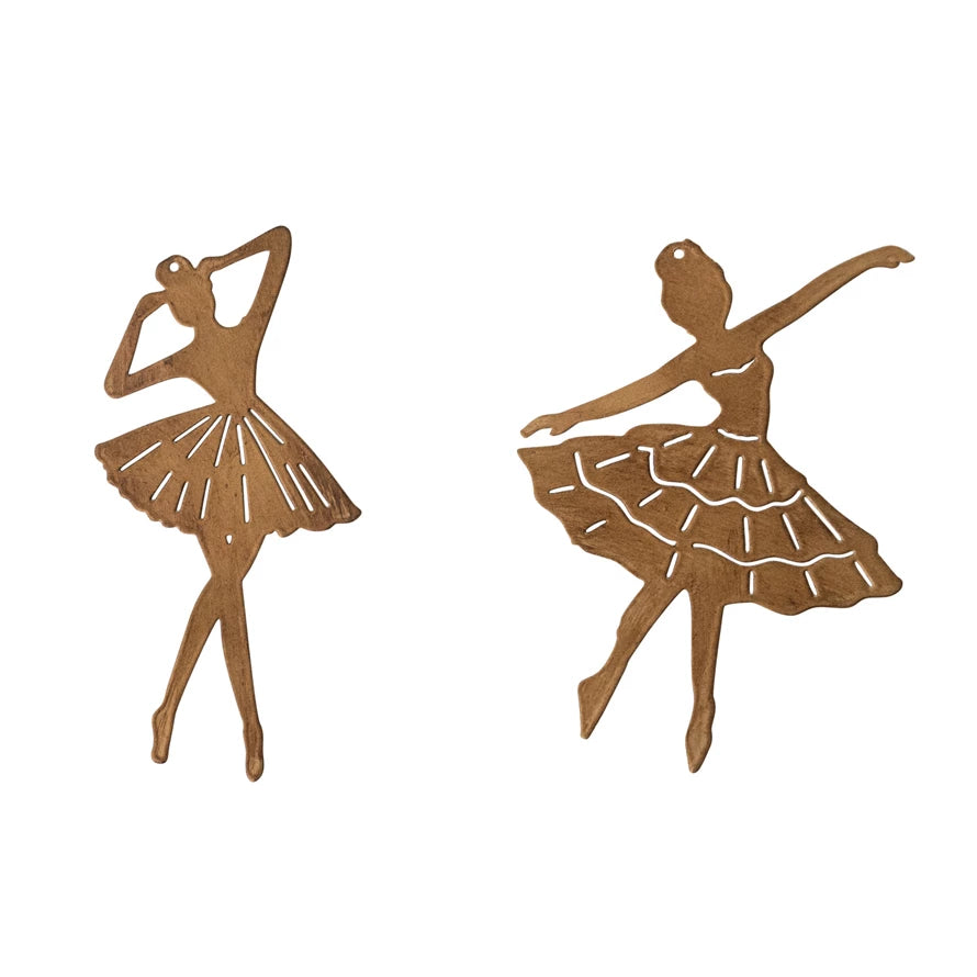 Metal Ballerina Ornament with Cut-Outs, 2 Styles (9097491611899)