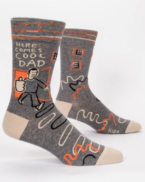 Here Comes Cool Dad M-Crew Socks (7825992220923)
