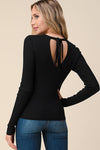 Tied To You Black Long Sleeve Top (5649921704096)