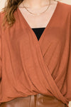 By Sheer Coincidence Rust Poncho Blouse (5809275109536)