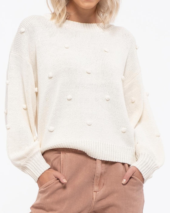 The Dotted Line Sweater in Ivory (6011634024608)