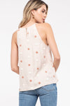 Sweetly Yours Polka Dot Sleeveless Top in Ivory (6058458185888)