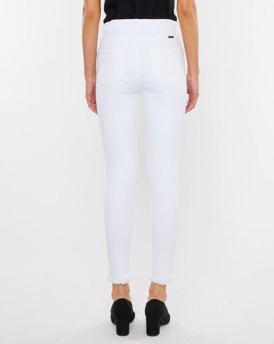 High Rise Skinny Ankle Jeans in White (7668832764155)