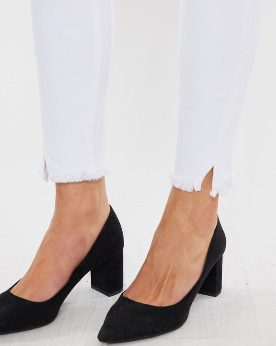 High Rise Skinny Ankle Jeans in White (7668832764155)