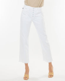  High Rise Straight Leg Jeans in White (8087984832763)