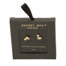  Gold Dipped Mini Square Studs (7887224111355)