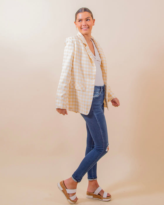 Spring Is In The Air Blazer in Oat (8050134450427)