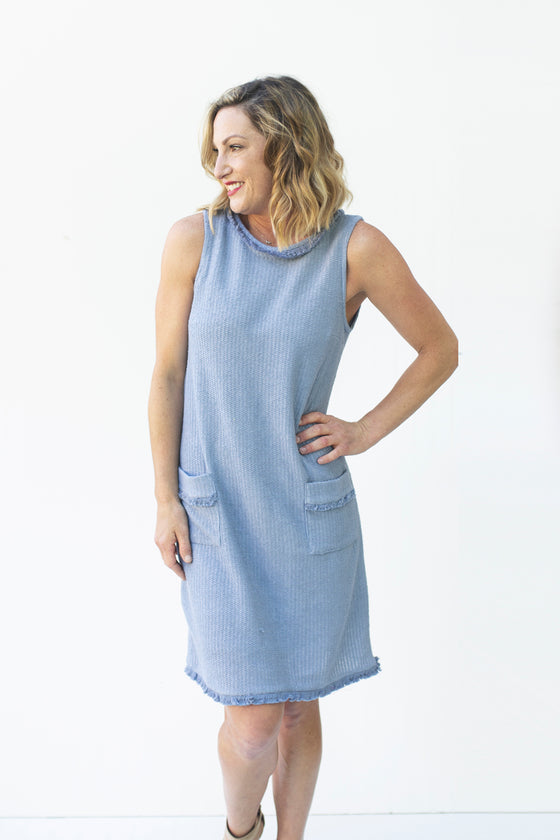 This Is All I Ask Denim Blue Dress (5240316395680)