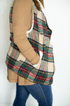 Cheery & Bright Plaid Faux Fur Vest (5806507950240)