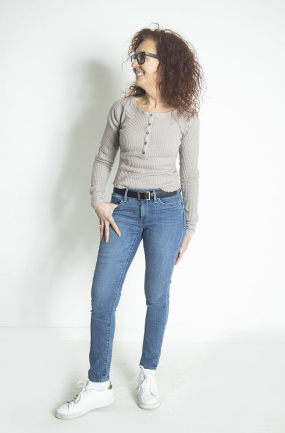 Free People All Ribbed Out Solid in Off White (5768926658720)