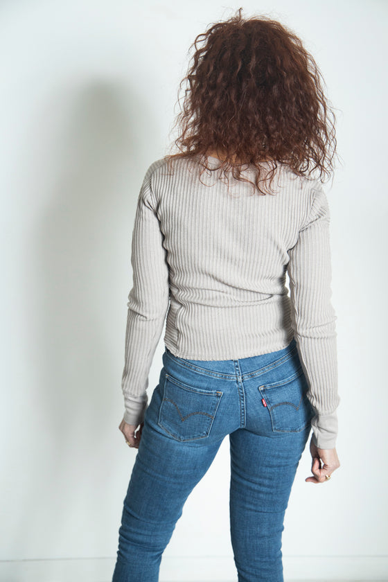 Free People All Ribbed Out Solid in Off White (5768926658720)