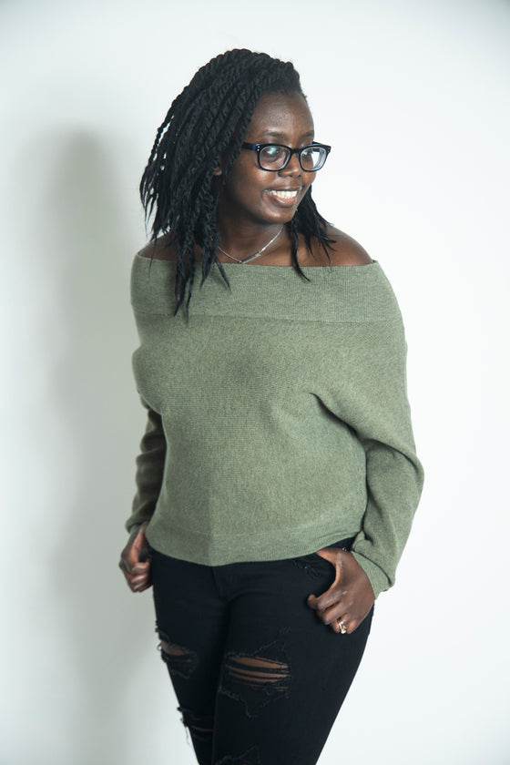 That Special Feeling sweater in Heather Medium Olive (5916628713632)