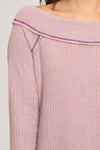 Thank Me Later Mauve Thermal Knit Top (5612188893344)