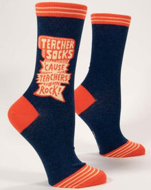  Teachers Rock W-Crew Socks (8047310831867)