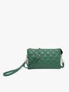 M013QLT Riley Quilted 3 Compartment Crossbody/Wristlet: Green (8277038498043)