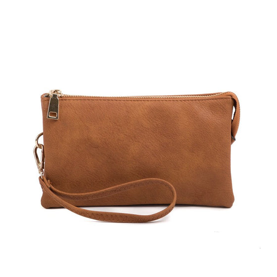 Riley Crossbody/Wristlet in Brown (7744142311675)