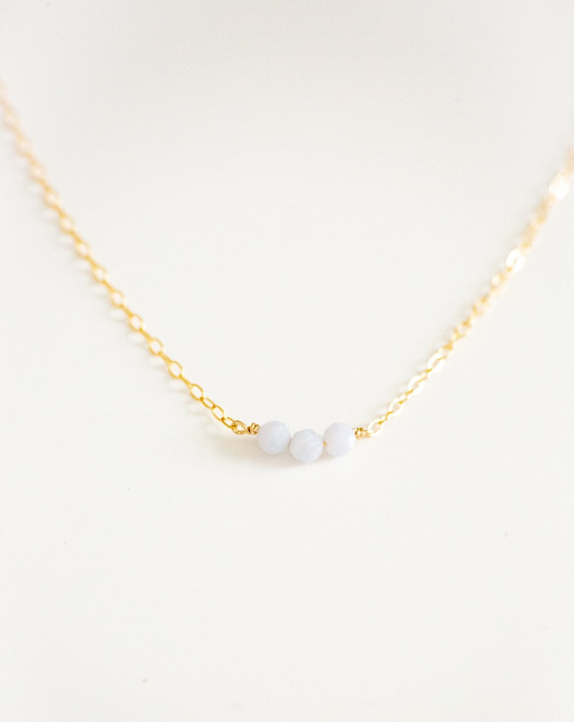 Dainty Dazzle Necklace in Blue Peruvian Opal (6015265472672)