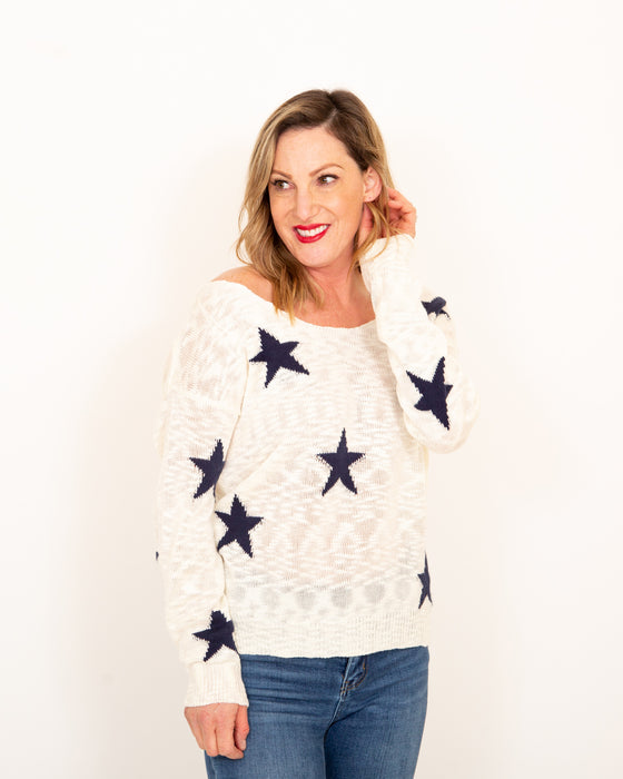 Seeing Stars Off White Top (5985829716128)