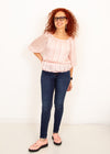 Falling For You Blush Peasant Blouse (5981545201824)