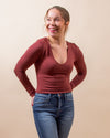 Ready For Anything Top in Red Brown (8000268271867)