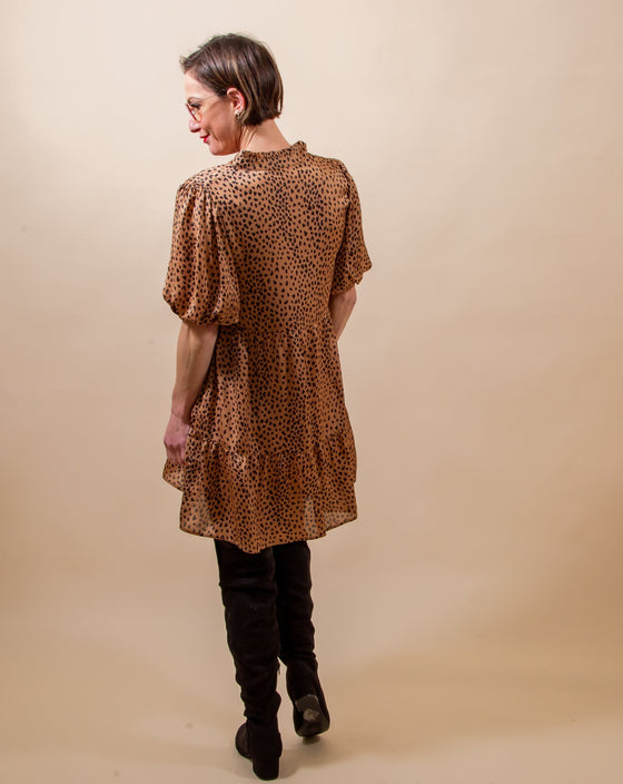 Wild & Free Dress in Brown (7826436030715)