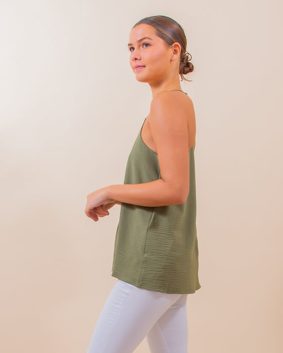 Clear The Air Cami in Lt. Olive (8050817958139)