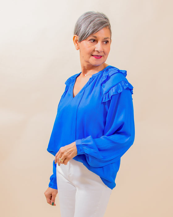 About Time Top in Vivid Blue (8087397925115)