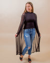 Walk On By Cardigan in Black (8064979140859)