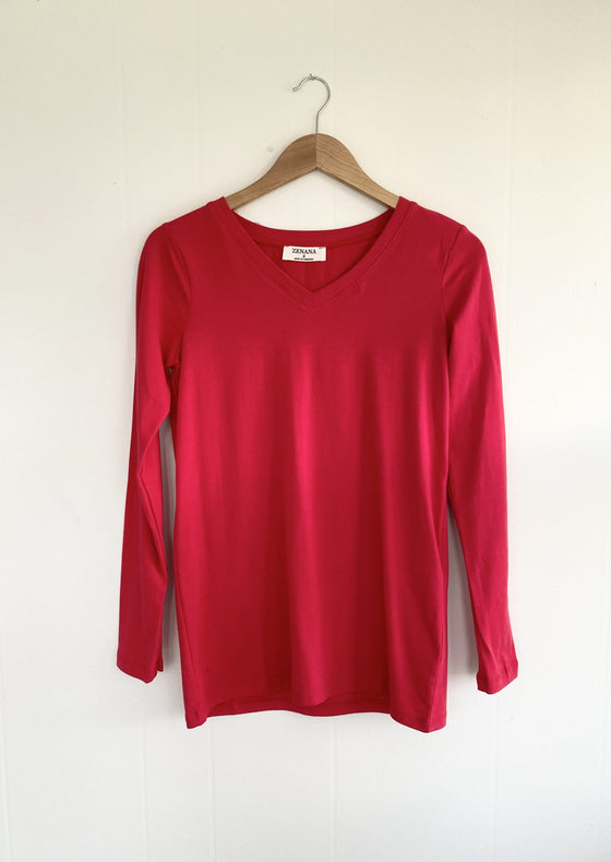 The Loungy Tee in Ruby (5925403492512)