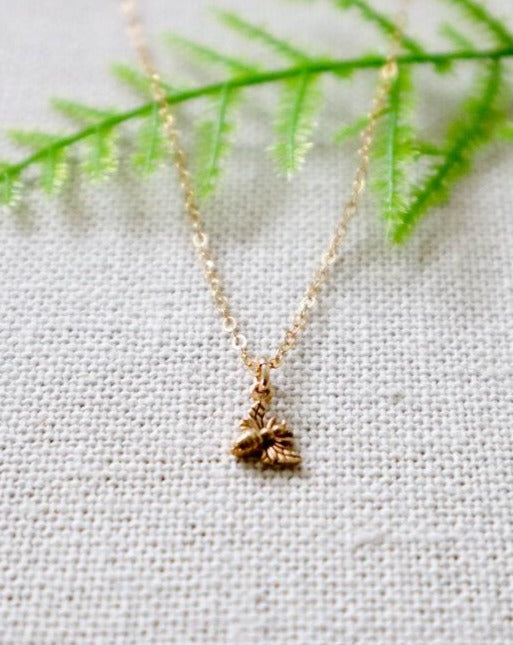 Bee-Youtiful Tiny Charm Necklace (4879645835308)