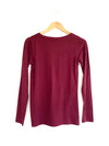 The Loungy Tee in Dark Burgundy (5892916641952)