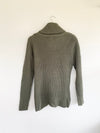 I Can't Wait Assymetrical Light Olive Sweater (5892916478112)