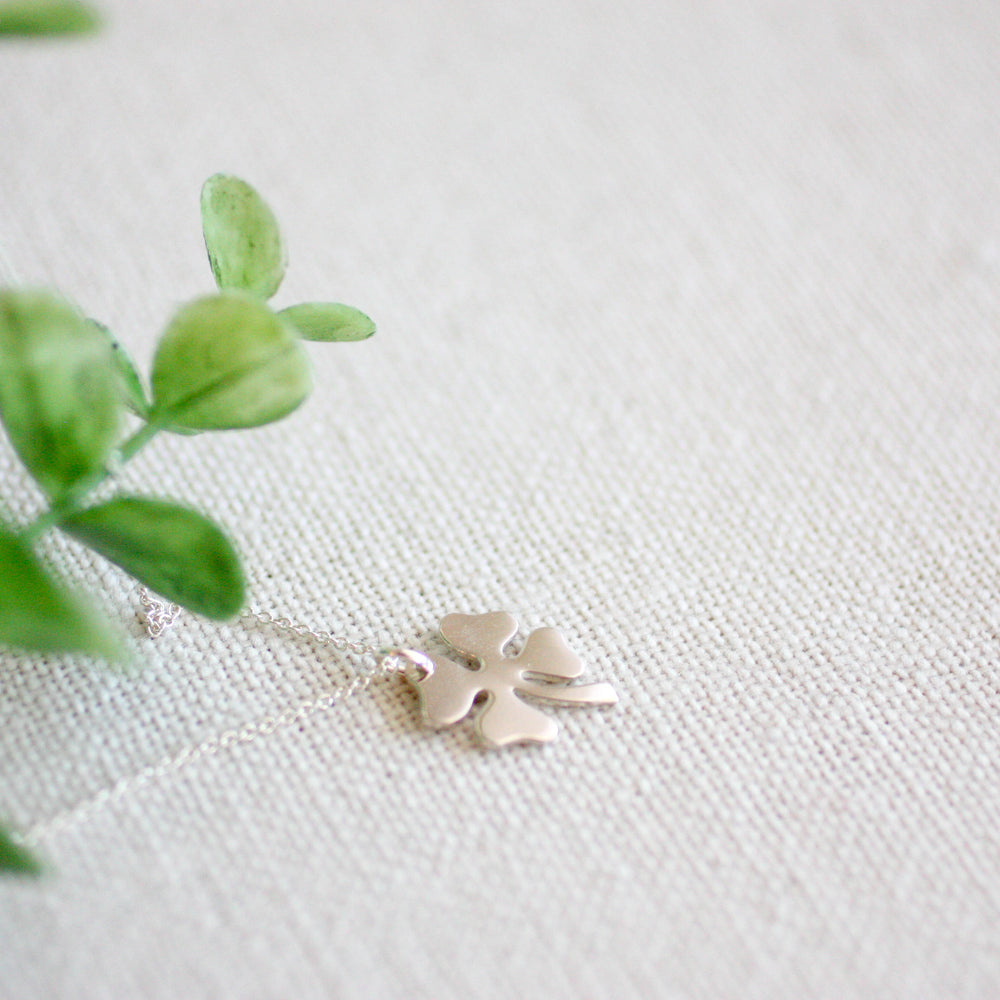 A Little Extra Luck Larger Clover Necklace (5607574274208)