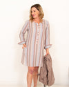 See You Again Striped Shirt Dress in Taupe (6011128578208)