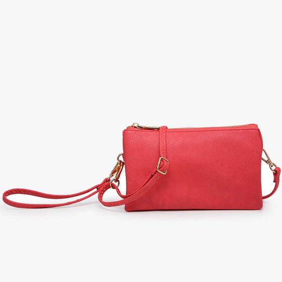 Riley Crossbody/Wristlet in Hot Pink (8069822218491)