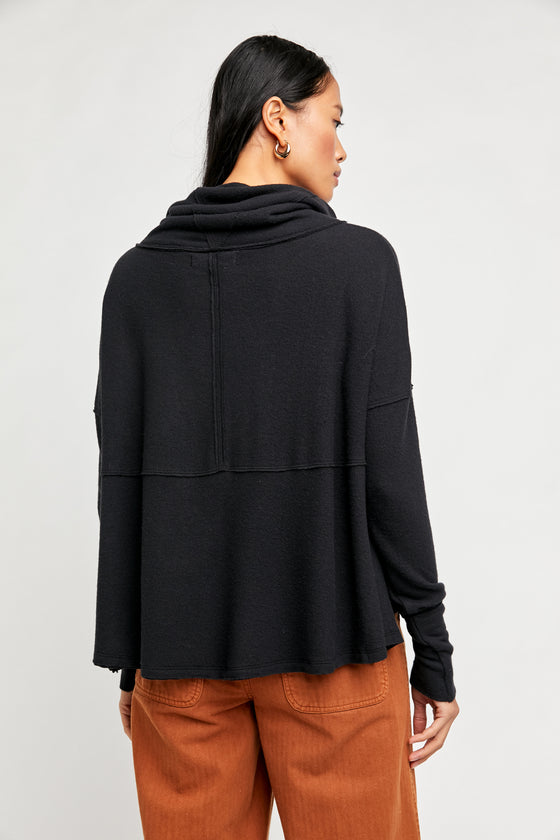 Free People Cozy Time Funnel in Black (5768926855328)