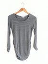 Be Mime Charcoal & White Striped Tunic Top (5705275637920)