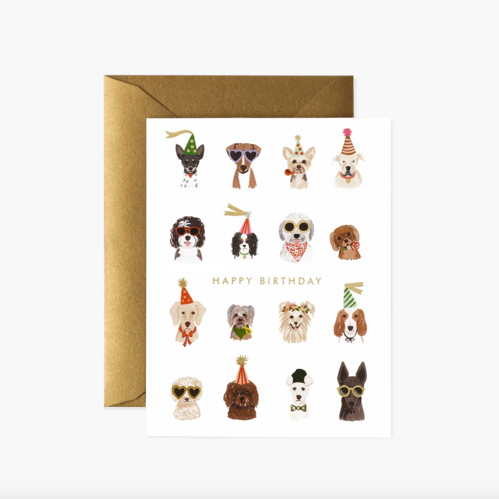 Rifle Party Pups Birthday Card (7442216780027)