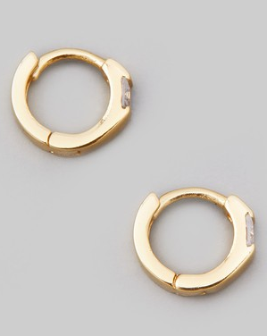 Mini Rhinestone Huggie Earrings (5722486505632)