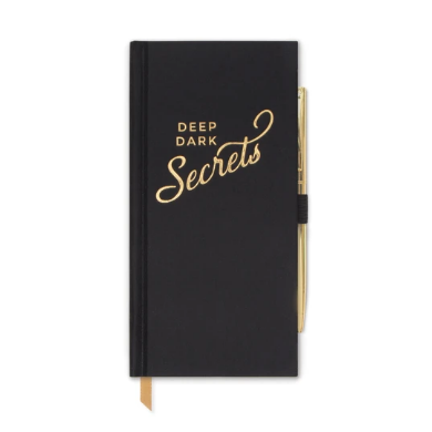 Deep Dark Secrets Skinny Journal with Pen (5847558029472)