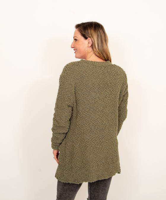 Serene Moments Cardigan in Light Olive (6013300146336)