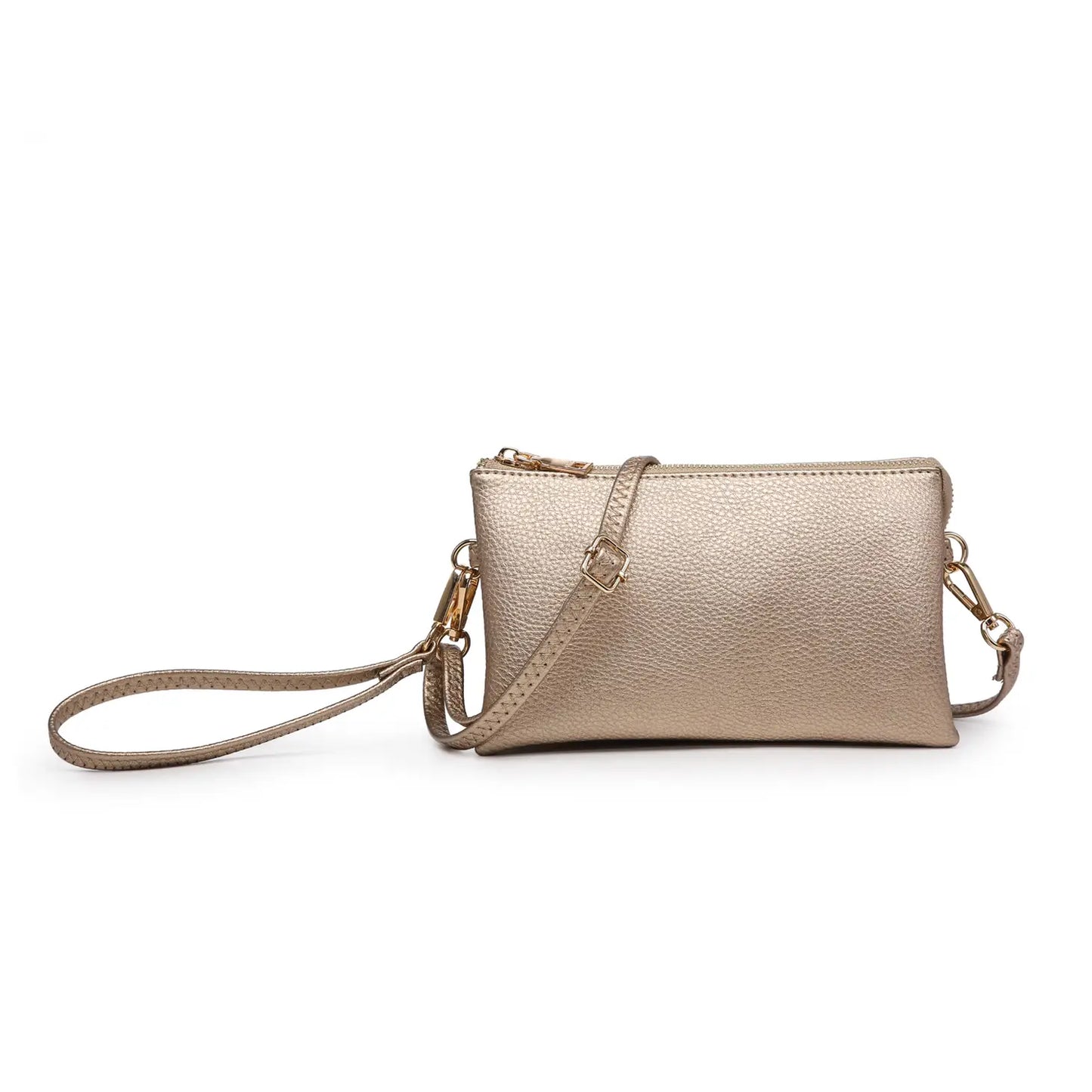 Riley Crossbody/Wristlet in Champagne (7951518171387)