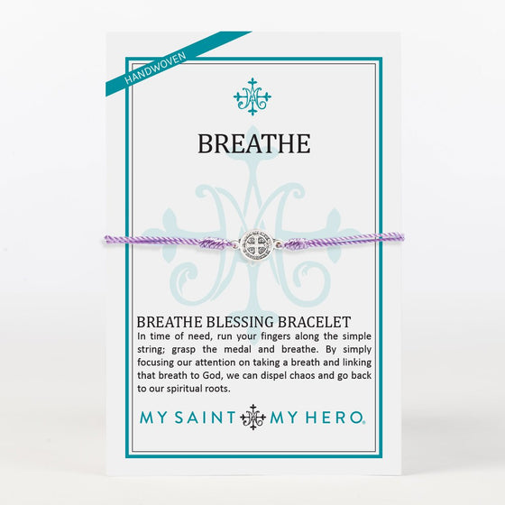 Breathe Blessing Bracelet Silver Medal (5742691221664)