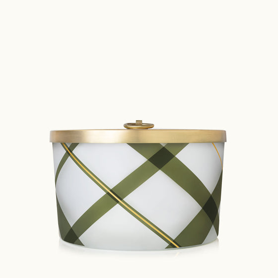 Frasier Fir Lg Frosted Plaid Candle (6856192557216)